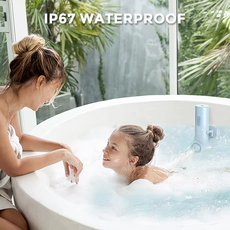 Bath Jet Spa, Cordless Portable Bathtub Accessories with 3-Level Adjustable Speed, Bubble Maker/Bath Jet Mode